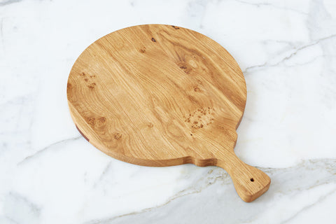 Organic Handmade Two-tone Serving Board with Contrast Trim