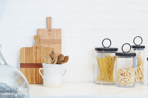 Organic Two-tone Oak Serving Board with Contrast Trim