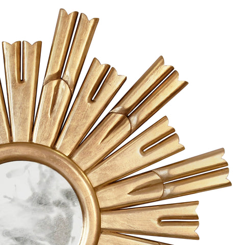 Traditional Sunburst Accent Mirror for Living Room Wall
