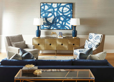 Randers Mid Century Antique Bronze Accent Cabinet