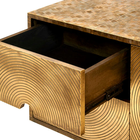 Randers Mid Century Antique Bronze Accent Cabinet