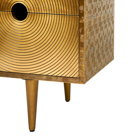 Randers Mid Century Antique Bronze Accent Cabinet