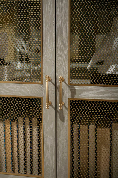 Rene Traditional Rustic Accent Cabinet with Brushed Pull