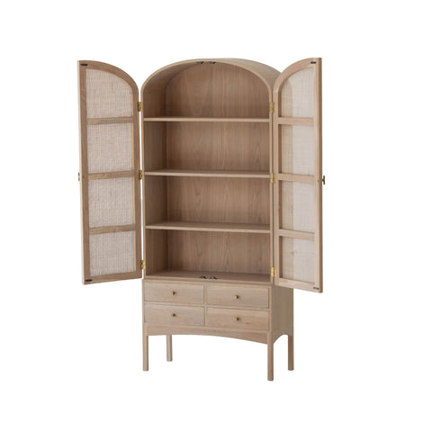Arco Scandinavian Accent Cabinet with Knob Handles
