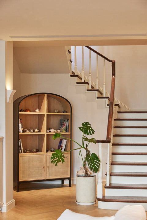 Pietro Contemporary Tall Cabinet with Knob Handles