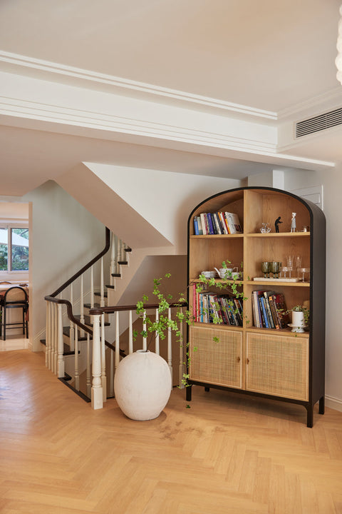 Pietro Contemporary Tall Cabinet with Knob Handles