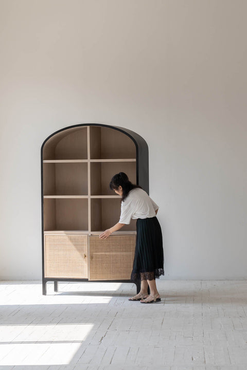 Pietro Contemporary Tall Cabinet with Knob Handles