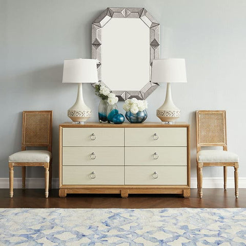 Contemporary Octagon Accent Mirror with Brass Frame for Entryway
