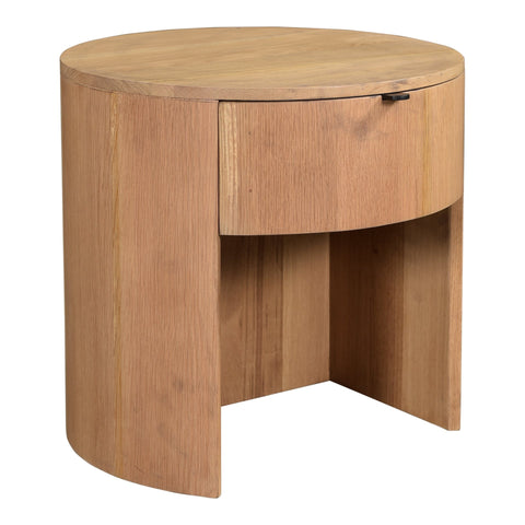 Theo Timeless Minimalist Organic Drum Nightstand