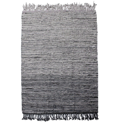 Uttermost Rustic Fringed Wool Area Rug with Stripes - Rectangle - 8 x 10