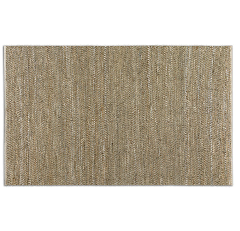 Uttermost Organic Chevron Handmade Area Rug from Neutrals Collection - Rectangle - 5' x 8'