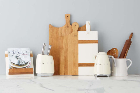 etúHOME Modern Handmade Solid Wood Serving Board Set - Set of 2