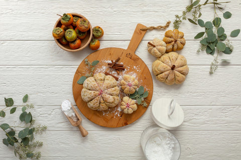 Rustic Handmade Serving Board with Contrast Trim