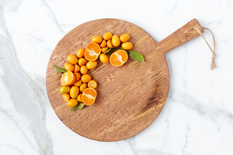 Rustic Handmade Serving Board with Contrast Trim