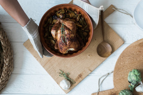 Organic Rustic Two-tone Serving Board with Contrast Trim