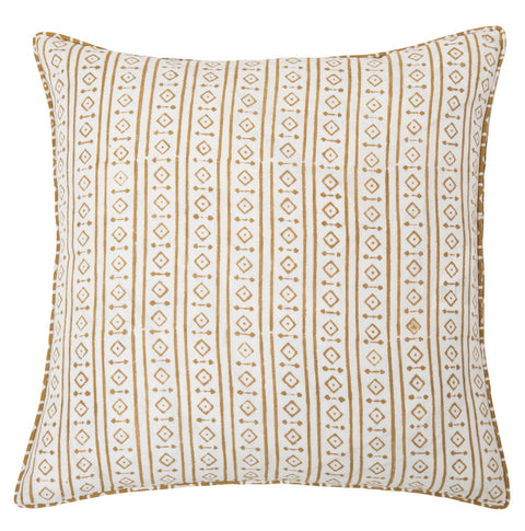 Filling Spaces Artful Traditionalist Bohemian Hand Block Print Accent Throw Pillow - 18 x 18 - 20 x 20 - 22 x 22 - 24 x 24 - 26X 26 - 14 x 20 - 14 x 40 - 18 x 40 - 16 x 50