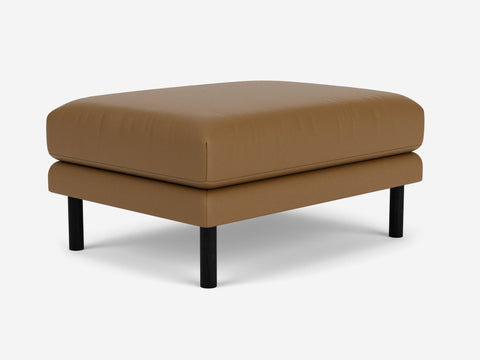 Timeless Minimalist Modern Pouf Ottoman with Cylinder Leg