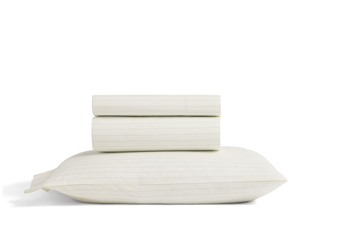 Modern Stripe Stitched Cotton Sheet Set