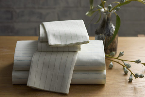 Modern Stripe Stitched Cotton Sheet Set