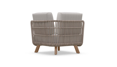 Designer Woven Upholstered Lounge Chair