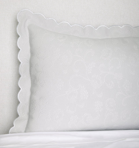 Traditional Floral Pleated Cotton Shams