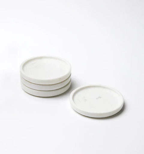 Sferra Calanna Minimalist Marble Drink Coaster from Tabletop Essentials - Set of 4