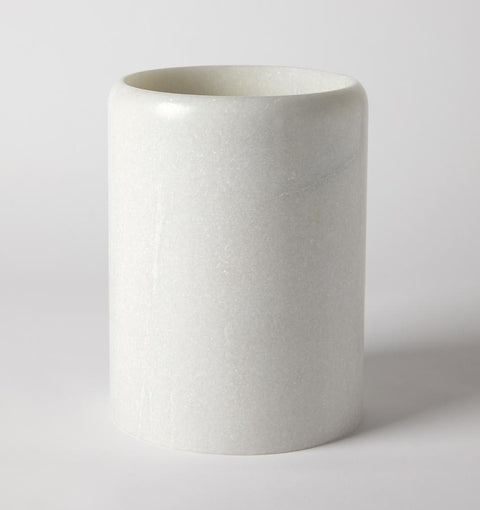 Velina Minimalist Marble Wastebasket for Bathroom