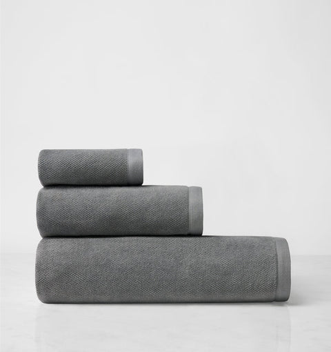 Herringbone Textured Hand Towel with Diamond Weave