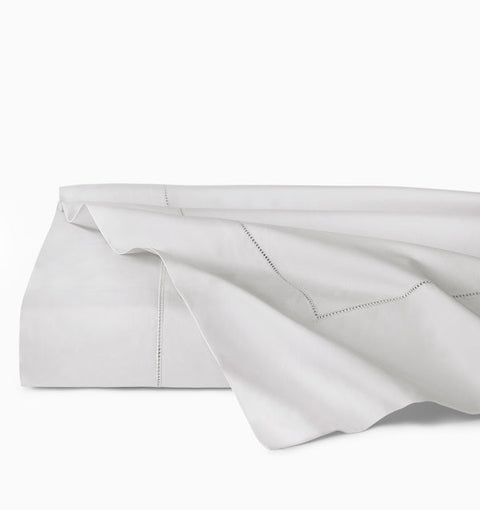 Minimalist Egyptian Cotton Percale Flat Sheet with Hemstitching