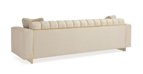Well Balanced Contemporary Tuxedo Sofa with Contrast Trim