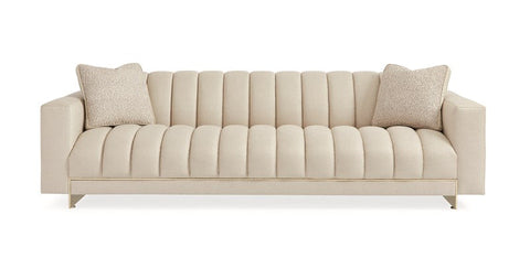 Well Balanced Contemporary Tuxedo Sofa with Contrast Trim