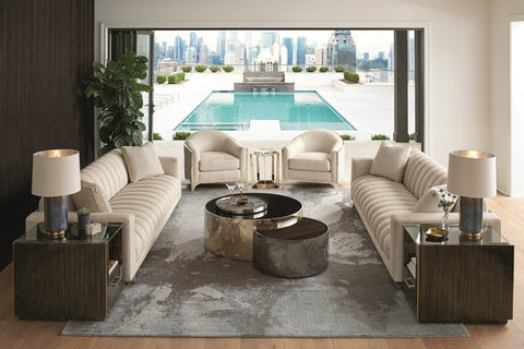 Well Balanced Contemporary Tuxedo Sofa with Contrast Trim