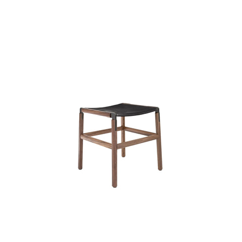 Timeless Minimalist Saddle Stool in Walnut Wood Minimalist Design
