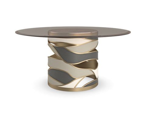 Caracole Timeless Minimalist Tulip Dining Table in Quiet Luxury Style