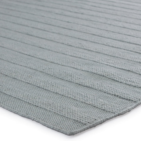 Coastal Stripe Handmade Area Rug in Green - Rectangle