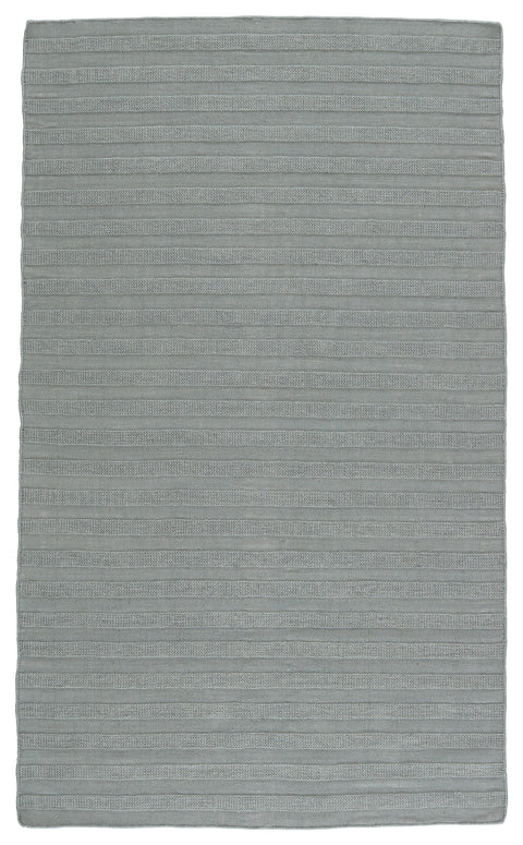 Coastal Stripe Handmade Area Rug in Green - Rectangle