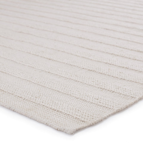 Coastal Neutrals Ribbed Area Rug with Stripe Pattern - Rectangle