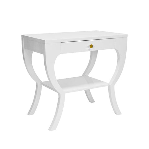 Space Saving Center Contemporary Curved Accent Table