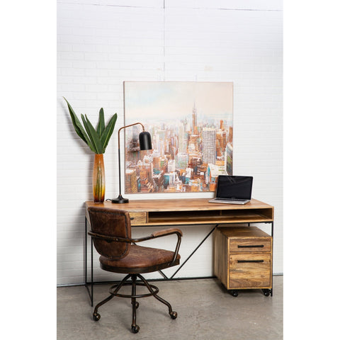Colvin Industrial Creative Rectangle Desk with Storage