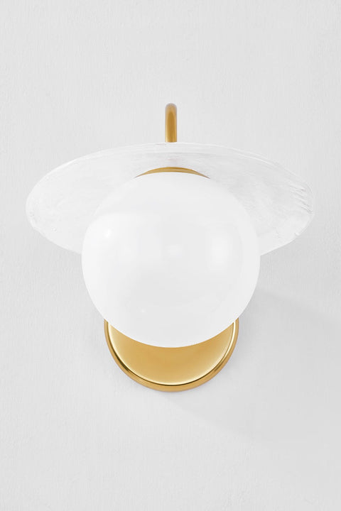 Stampford Accent Art Deco Sconce with Art Glass Wall Light