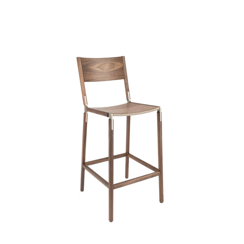 Stanyan Modern Timeless Minimalist Walnut Bar Stool