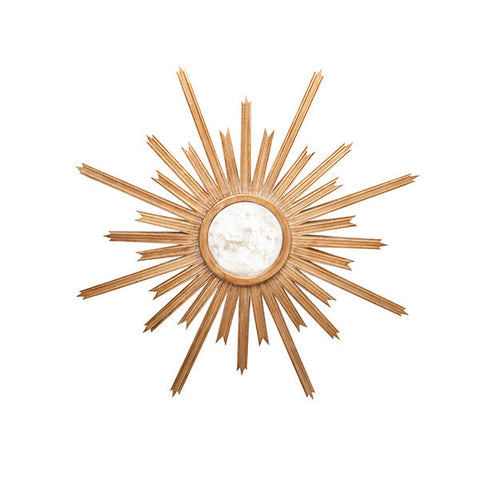 Contemporary Sunburst Accent Mirror for Dining Room Wall