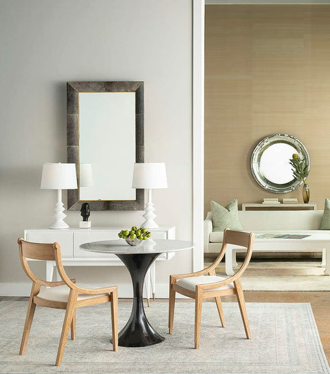 Villa & House Stockholm Tulip Art Deco Round Marble Dining Table - 36 W