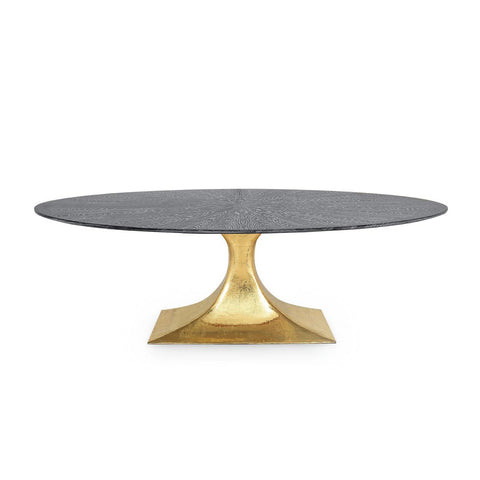 Tulip Stockholm Art Deco Dining Table with Oval Drum Base