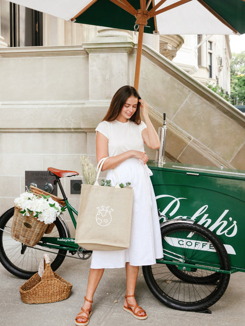 Casual Earth Graphic Print Open Top Tote