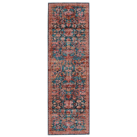 Bohemian Medallion Border Runner - 2' x 8'
