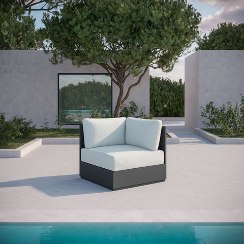 Sydney Modern Armless Club Lounge Chair for Outdoor Living
