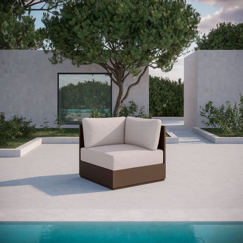Sydney Modern Armless Club Lounge Chair for Outdoor Living