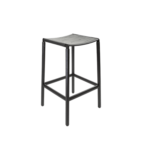 Timeless Minimalist Maple Slat Back Bar Stool