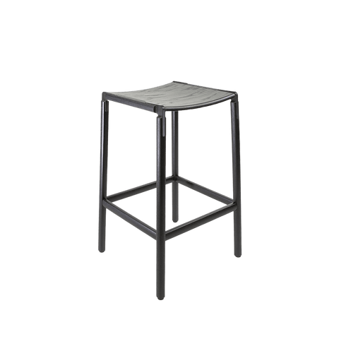 Timeless Minimalist Maple Slat Back Bar Stool
